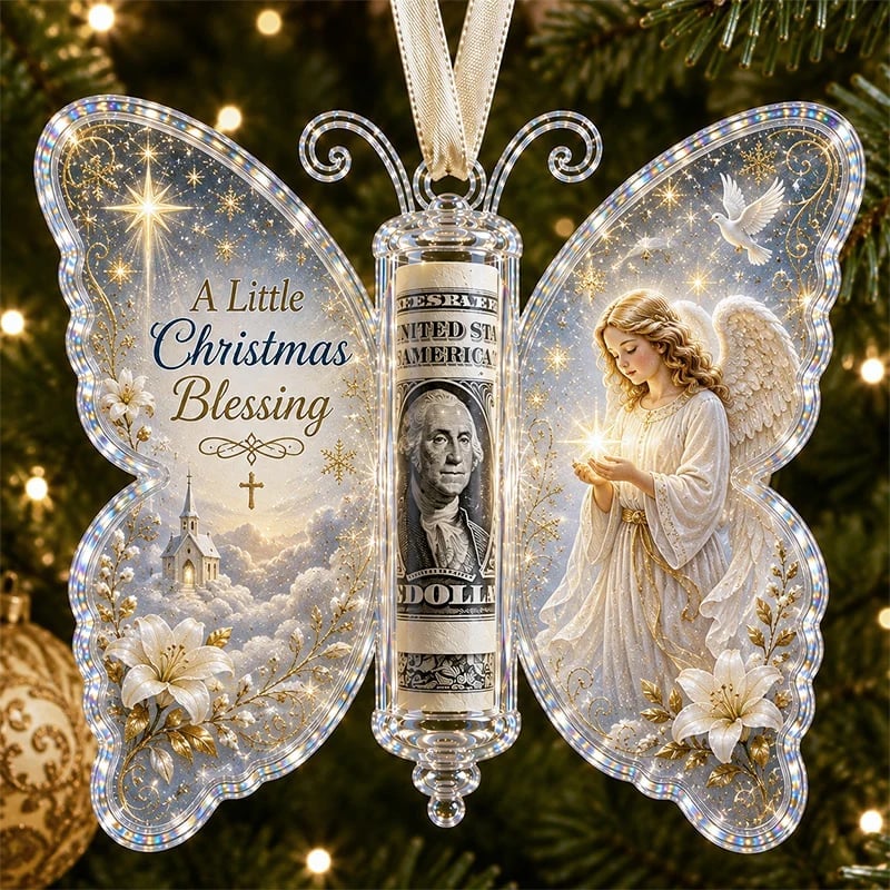 š¦šµ Christmas gift with butterfly decoration ā Money holder for Christmas as a memento šāØ