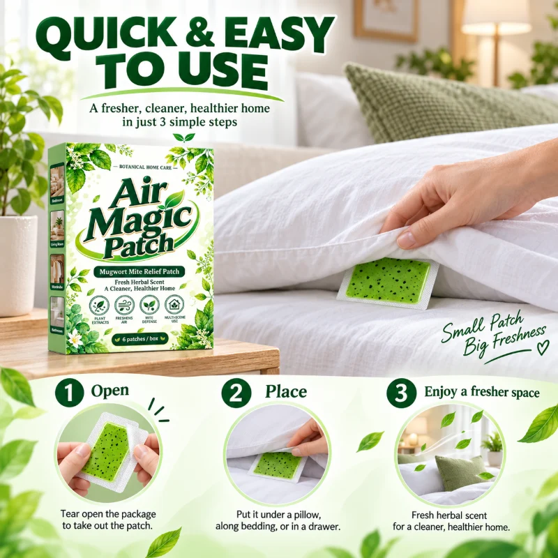 Long-Lasting Mugwort Mite Relief Patch-1 Pack (6 Patches)-The mite removal rate is as high as 99%