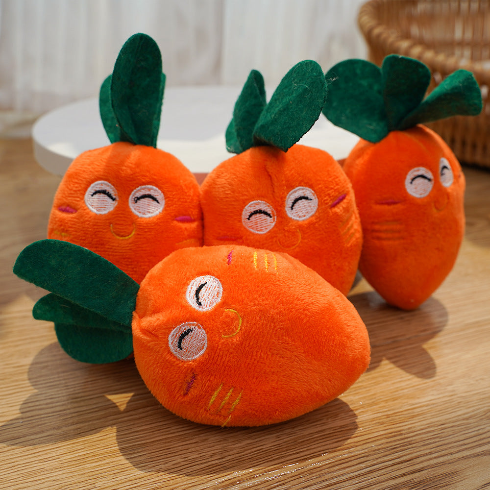 Cute Carrot Plush Toy for Cats – Soft Interactive Kicker & Play Toy