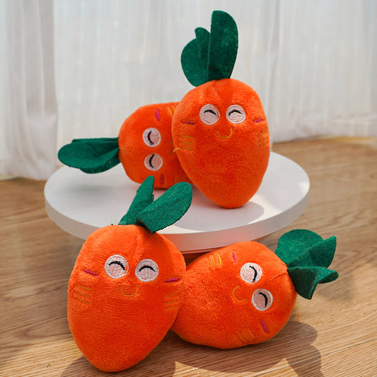 Cute Carrot Plush Toy for Cats – Soft Interactive Kicker & Play Toy