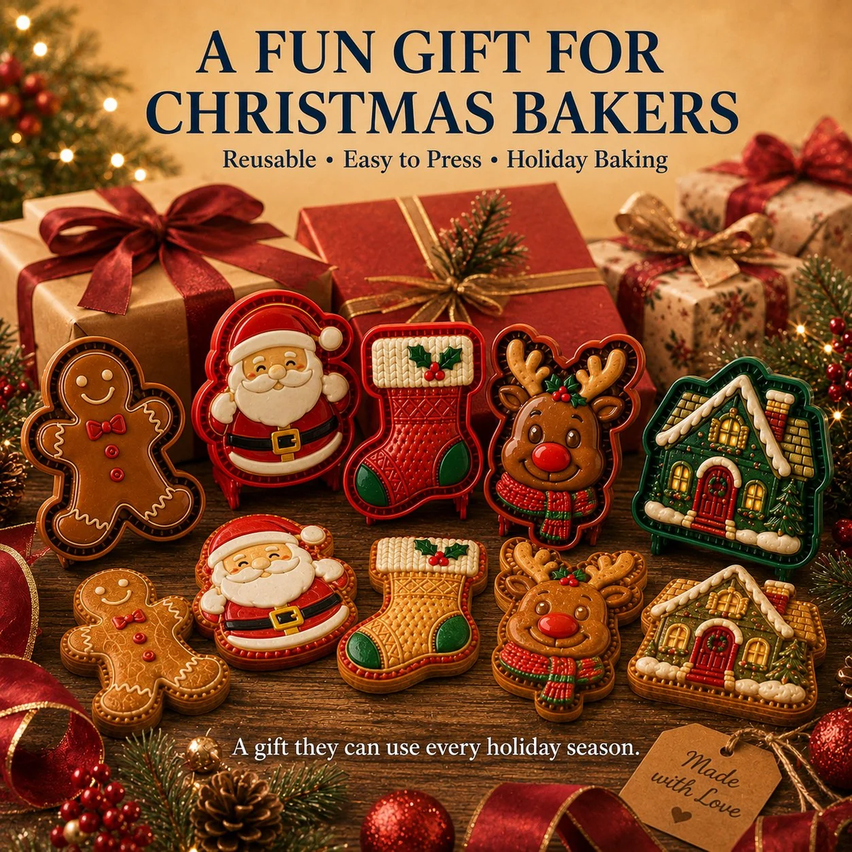 🔥🔥All set boxes Only $5.62 Last Day Promotion!✨ 🎄16-Design Christmas Mini Pie Mold Collection 🥧