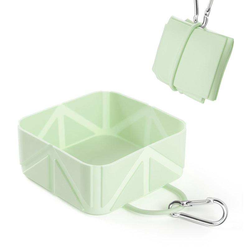 Portable Collapsible Pet Travel Bowl with Carabiner