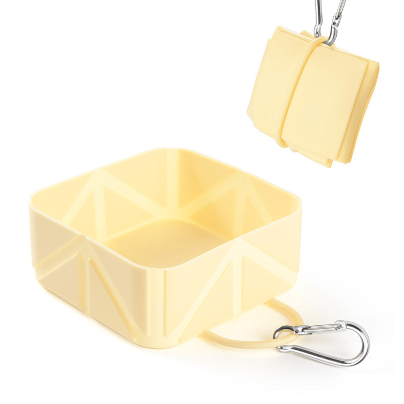 Portable Collapsible Pet Travel Bowl with Carabiner