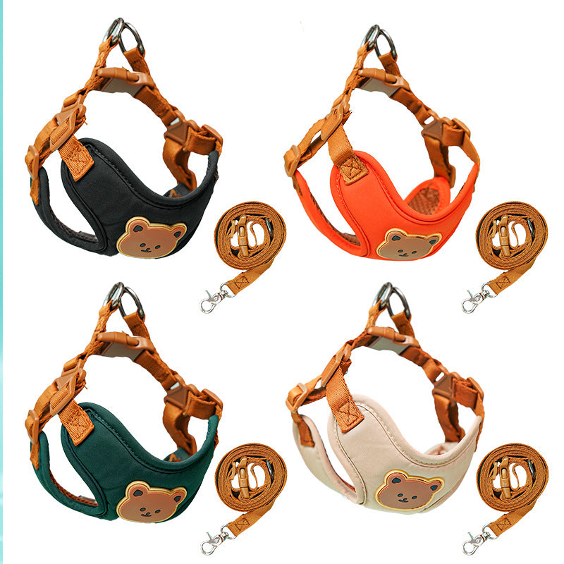 Adjustable Padded Pet Harness & Leash Set for Dogs and Cats