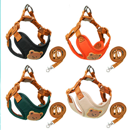 Adjustable Padded Pet Harness & Leash Set for Dogs and Cats