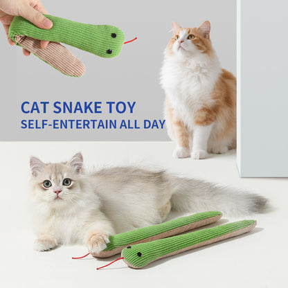 Plush Snake Cat Toy for Interactive Play