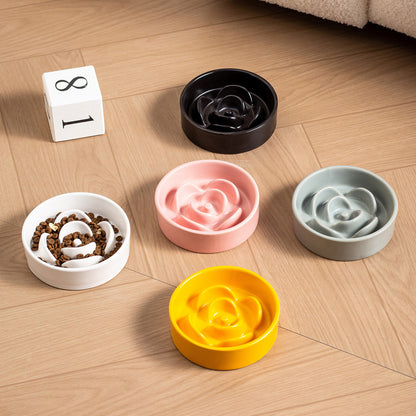 Flower Slow Feeder Bowl for Dogs & Cats – Interactive Anti-Gulping Pet Bowl
