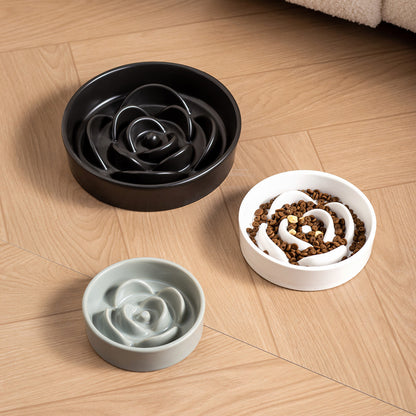 Flower Slow Feeder Bowl for Dogs & Cats – Interactive Anti-Gulping Pet Bowl