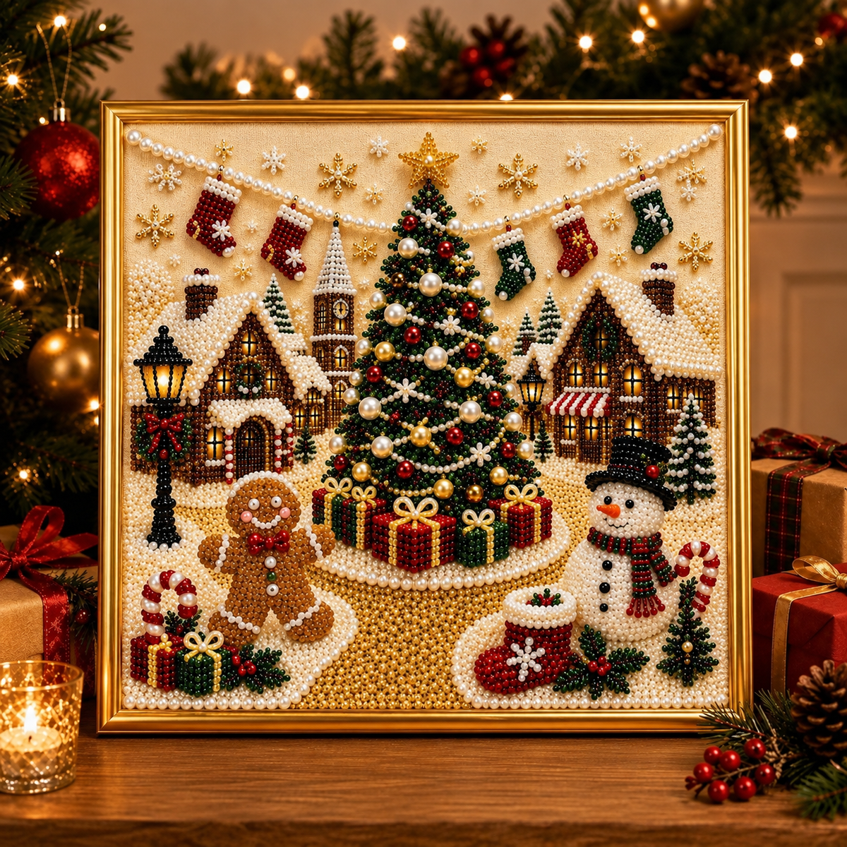 ✨ 3D Christmas Pearl Craft Kit – Relaxing DIY Holiday Art