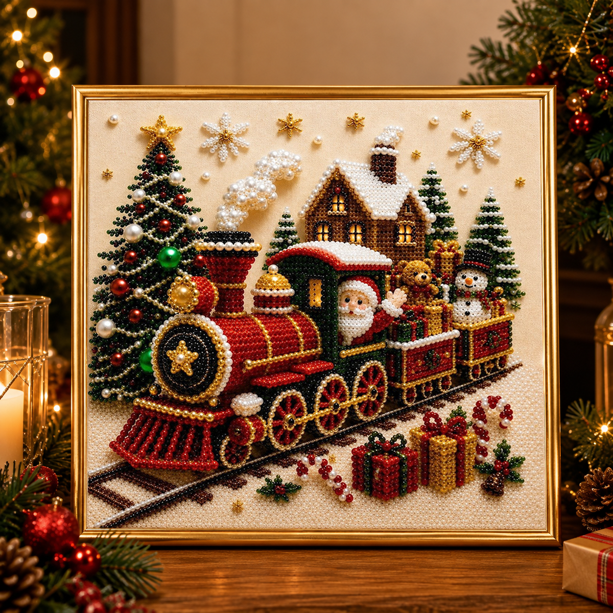 ✨ 3D Christmas Pearl Craft Kit – Relaxing DIY Holiday Art