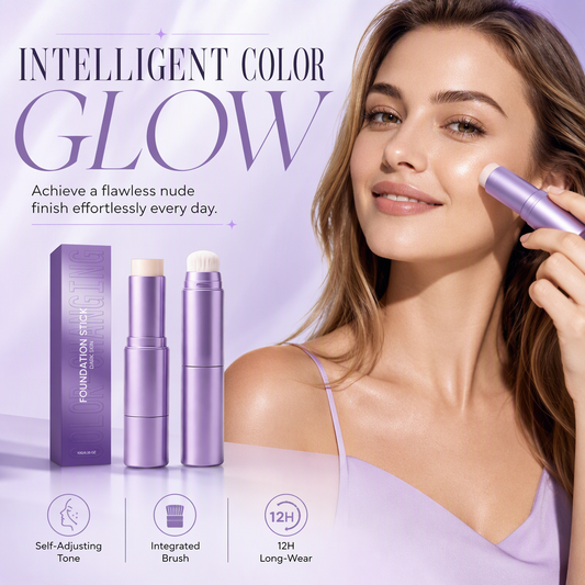 💄✨ 2-in-1 Color Changing Foundation Stick | Skin Tone Matching Cream Foundation Stick for Flawless Makeup