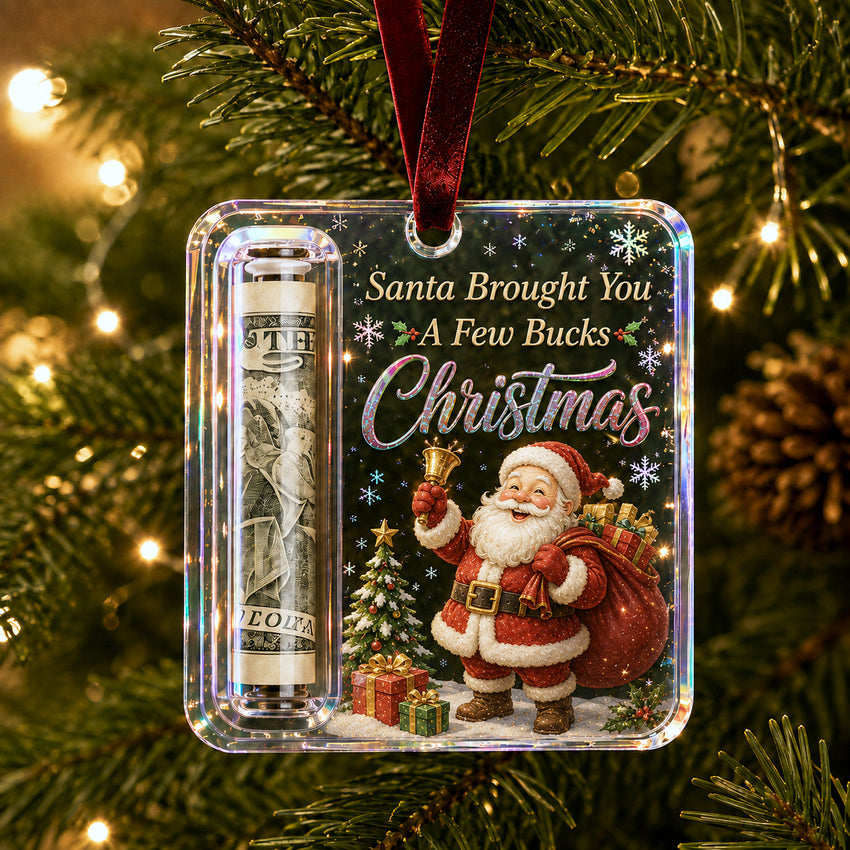 Christmas cash gift ornament