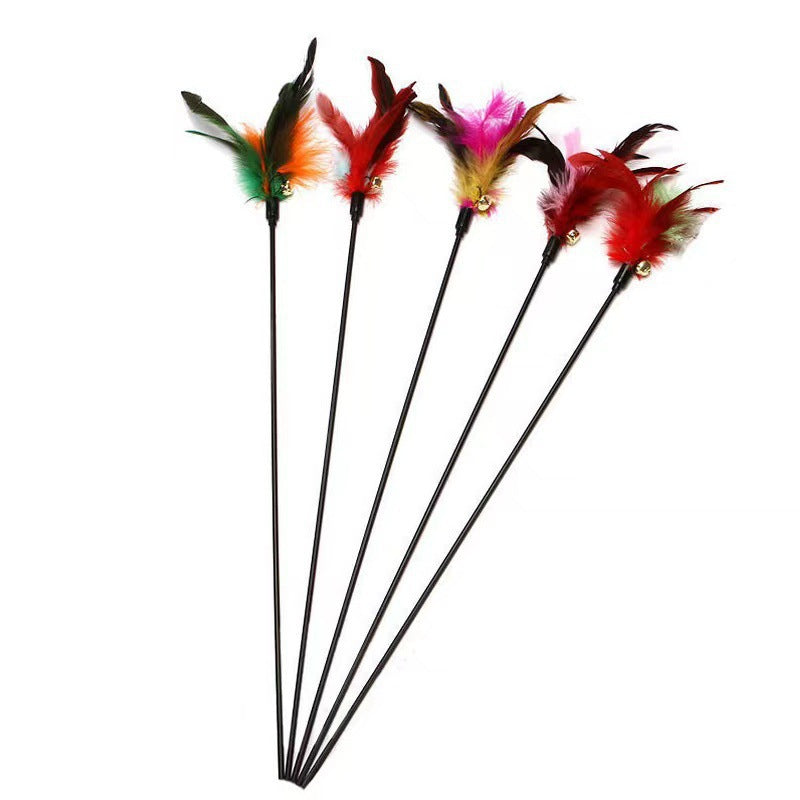 Interactive Feather Teaser Wand for Cats