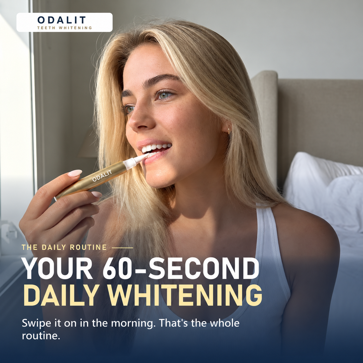 Whiter Teeth in Minutes · ODALIT™ Gold Whitening Pen