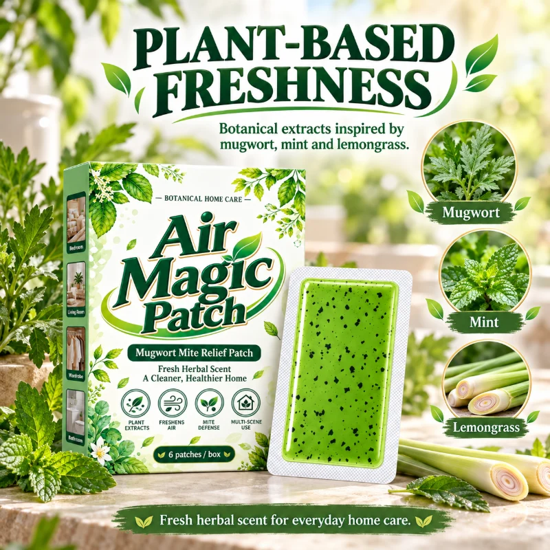 Long-Lasting Mugwort Mite Relief Patch-1 Pack (6 Patches)-The mite removal rate is as high as 99%