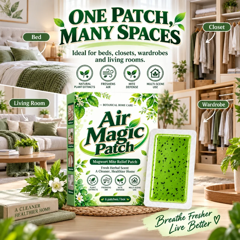 Long-Lasting Mugwort Mite Relief Patch-1 Pack (6 Patches)-The mite removal rate is as high as 99%