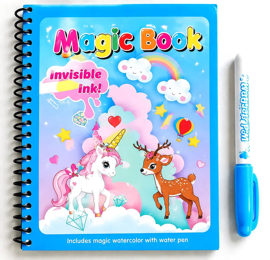 🎁 BUY 1 GET 1 FREE — Magic Water Coloring Book | 💧 Reusable, Mess-Free Fun