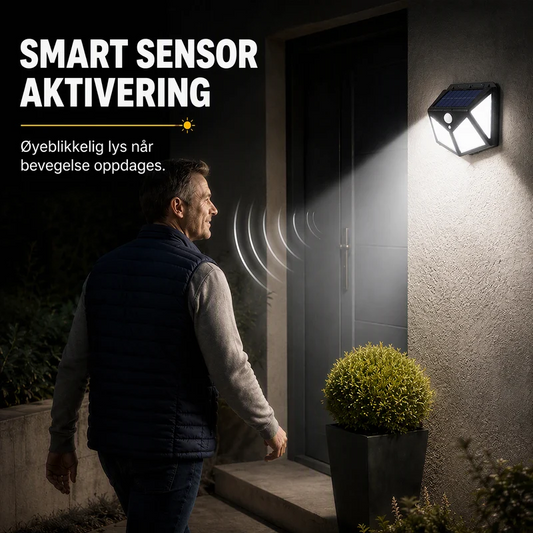 ⏰ Last Day to Save 50%!— 100 LED Solar Wall Light with Motion Sensor