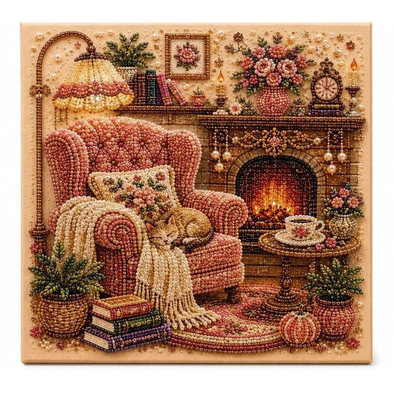 🔥Whispering Room Diamond Art Kit ✨🖼️Mindful Craft for Calm Evenings🌿
