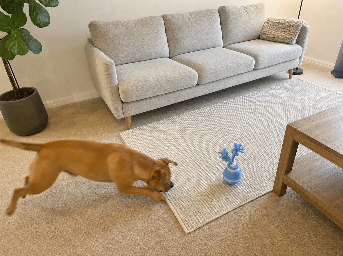 A playful outlet alongside walks and your daily routine.